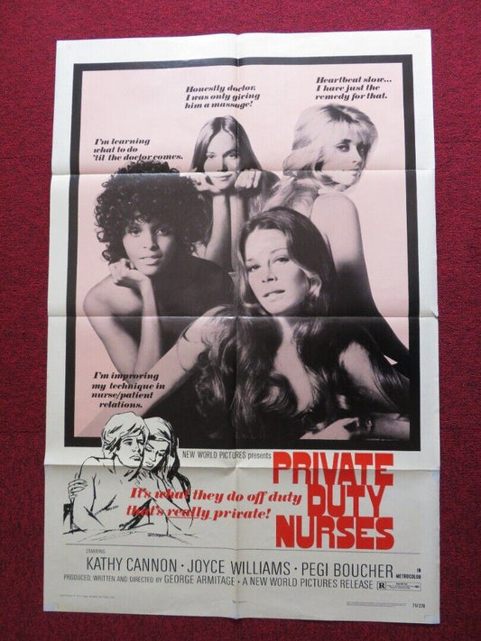 PRIVATE DUTY NURSES US ONE SHEET POSTER KATHERINE CANNON JOYCE WILLIAMS 1971 - Rendezvous Cinema