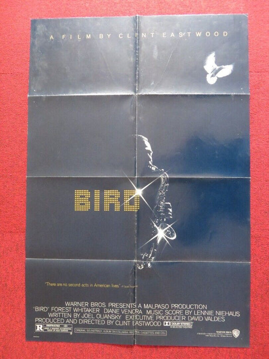 BIRD US ONE SHEET POSTER FOREST WHITAKER CLINT EASTWOOD 1988 - Rendezvous Cinema