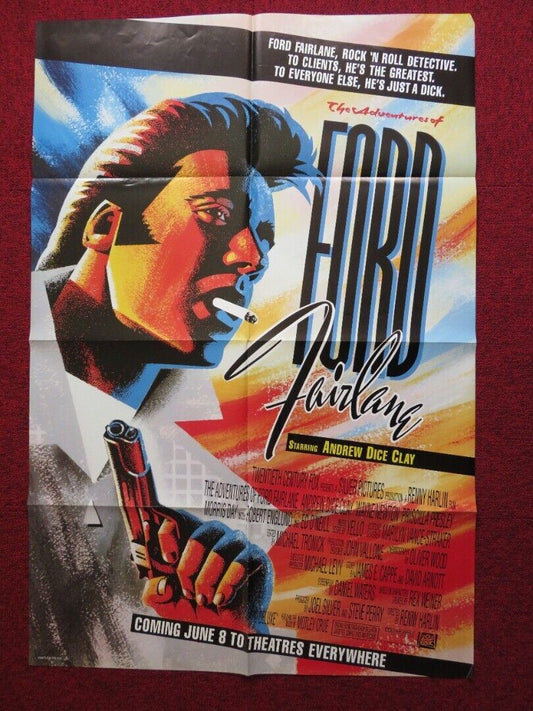 THE ADVENTURES OF FORD FAIRLANE FOLDED US ONE SHEET POSTER ANDREW DICE CLAY '89