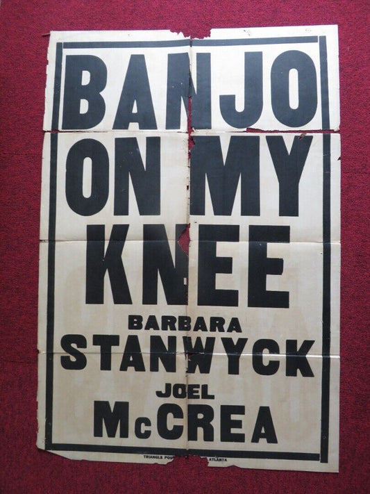 BANJO ON MY KNEE FOLDED U.S ONE SHEET POSTER JOEL MCCREA BARBARA STANWYCK 1936