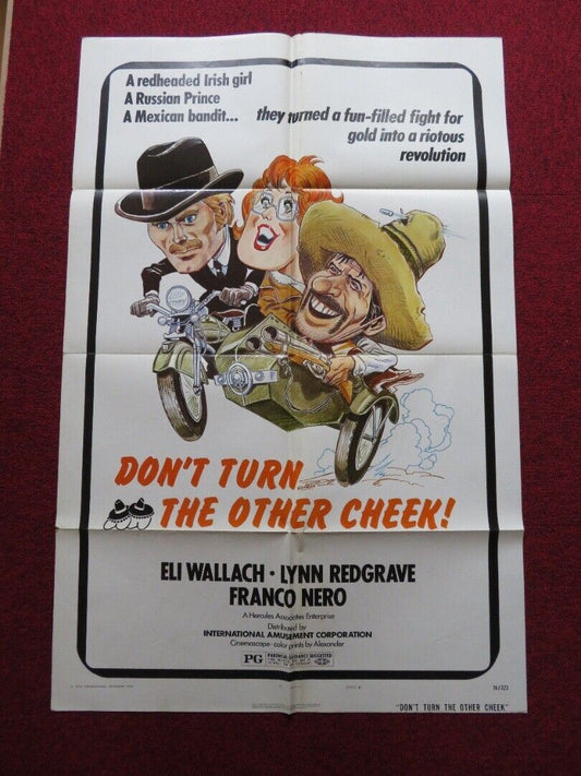 DON'T TURN THE OTHER CHEEK STYLE B FOLDED US ONE SHEET POSTER FRANCO NERO 1974