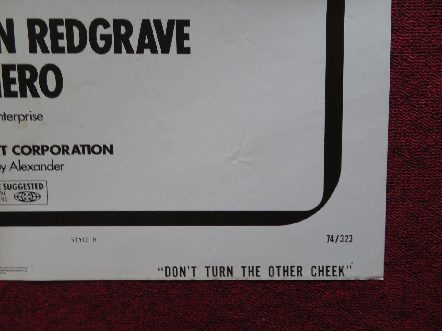 DON'T TURN THE OTHER CHEEK STYLE B FOLDED US ONE SHEET POSTER FRANCO NERO 1974 - Rendezvous Cinema