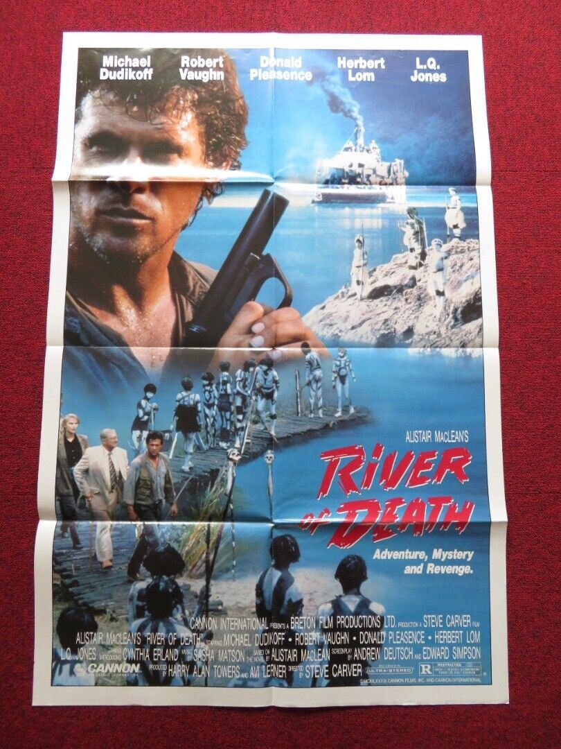 RIVER OF DEATH FOLDED US ONE SHEET POSTER CANNON MICHAEL DUDIKOFF 1989