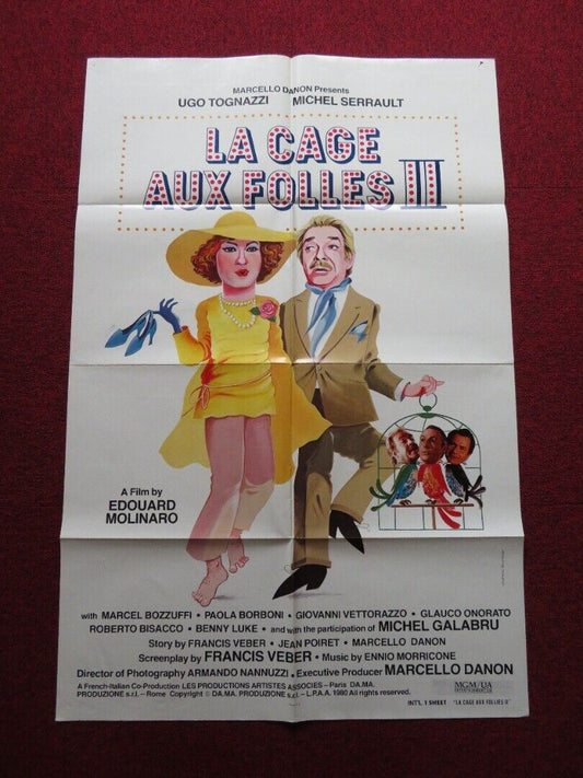 LA CAGE AUX FOLLES II FOLDED US ONE SHEET POSTER MICHEL SERRAULT U. TOGNAZZI '80 - Rendezvous Cinema