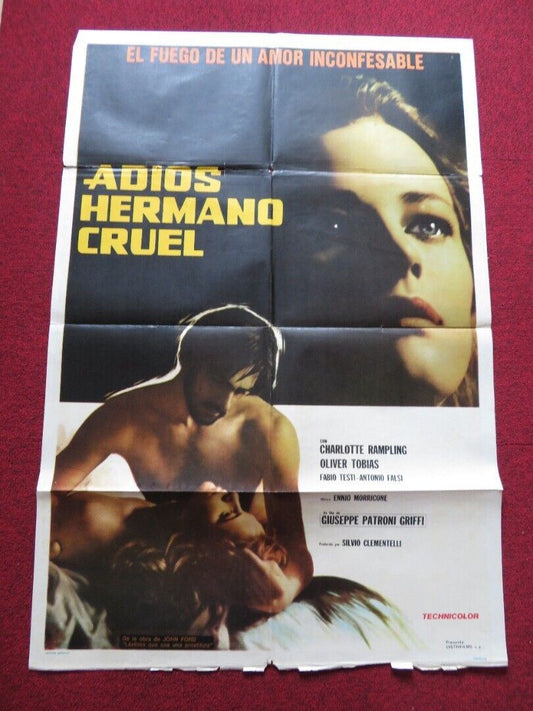 TIS A PITY SHE'S A WHORE FOLDED ARGENTINA ONE SHEET POSTER CHARLOTTE RAMPLING - Rendezvous Cinema