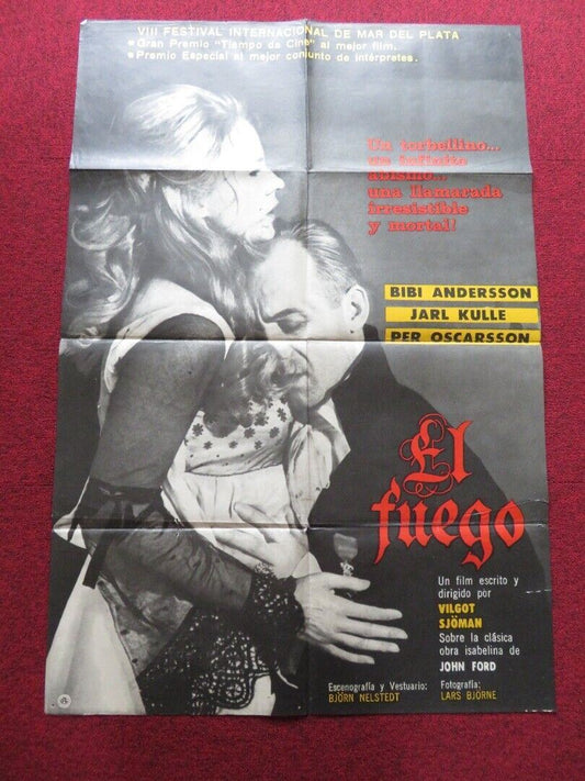 MY SISTER MY LOVE FOLDED ARGENTINA ONE SHEET POSTER BIBI ANDERSSON JARL KULLE - Rendezvous Cinema