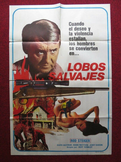WOLF LAKE FOLDED ARGENTINA POSTER ROD STEIGER DAVID HUFFMAN 1980 - Rendezvous Cinema