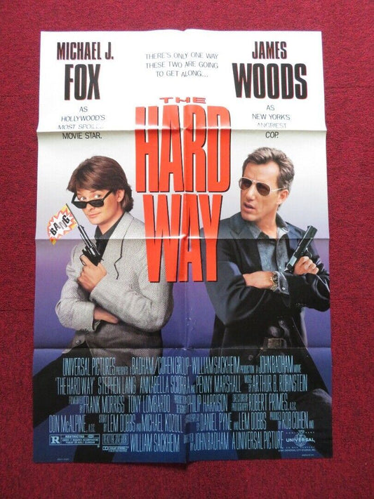 THE HARD WAY FOLDED US ONE SHEET POSTER MICHAEL J.FOX JAMES WOODS 1991 - Rendezvous Cinema