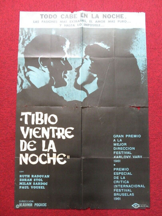 SATURDAY NIGHT FOLDED ARGENTINA POSTER RUTH RADOVAN ZORAN STOL 1957 - Rendezvous Cinema