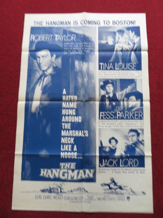 THE HANGMAN FOLDED US ONE SHEET POSTER ROBERT TAYLOR TINA LOUISE 1959 - Rendezvous Cinema