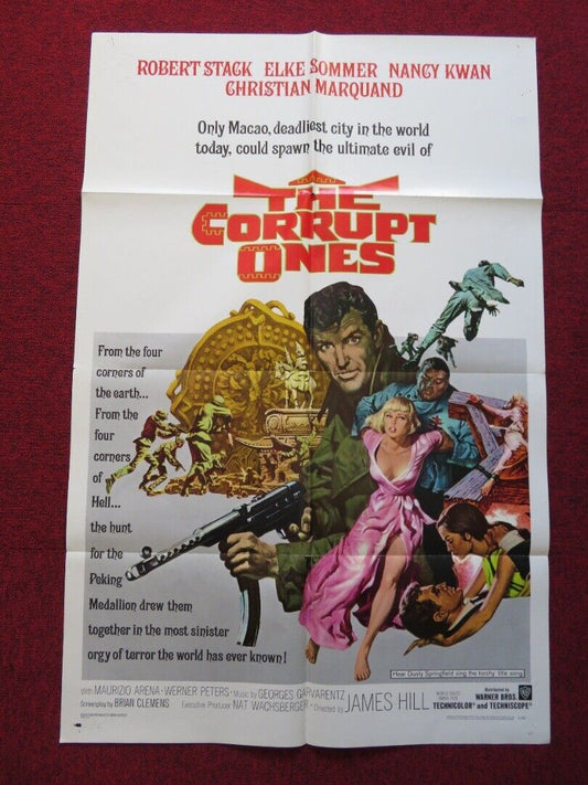 THE CORRUPT ONES FOLDED US ONE SHEET POSTER ROBERT STACK ELKE SOMMER 1967 - Rendezvous Cinema