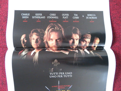 THE THREE MUSKETEERS ITALIAN LOCANDINA (27.5"x13") POSTER CHARLIE SHEEN 1994 - Rendezvous Cinema