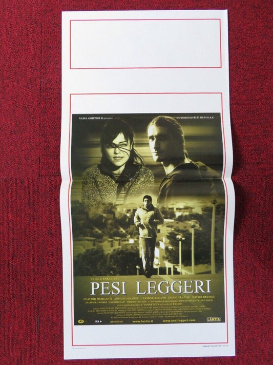 PESI LEGGERI  ITALIAN LOCANDINA (27.5"x13") POSTER CLAUDIO MORGANTI 2002