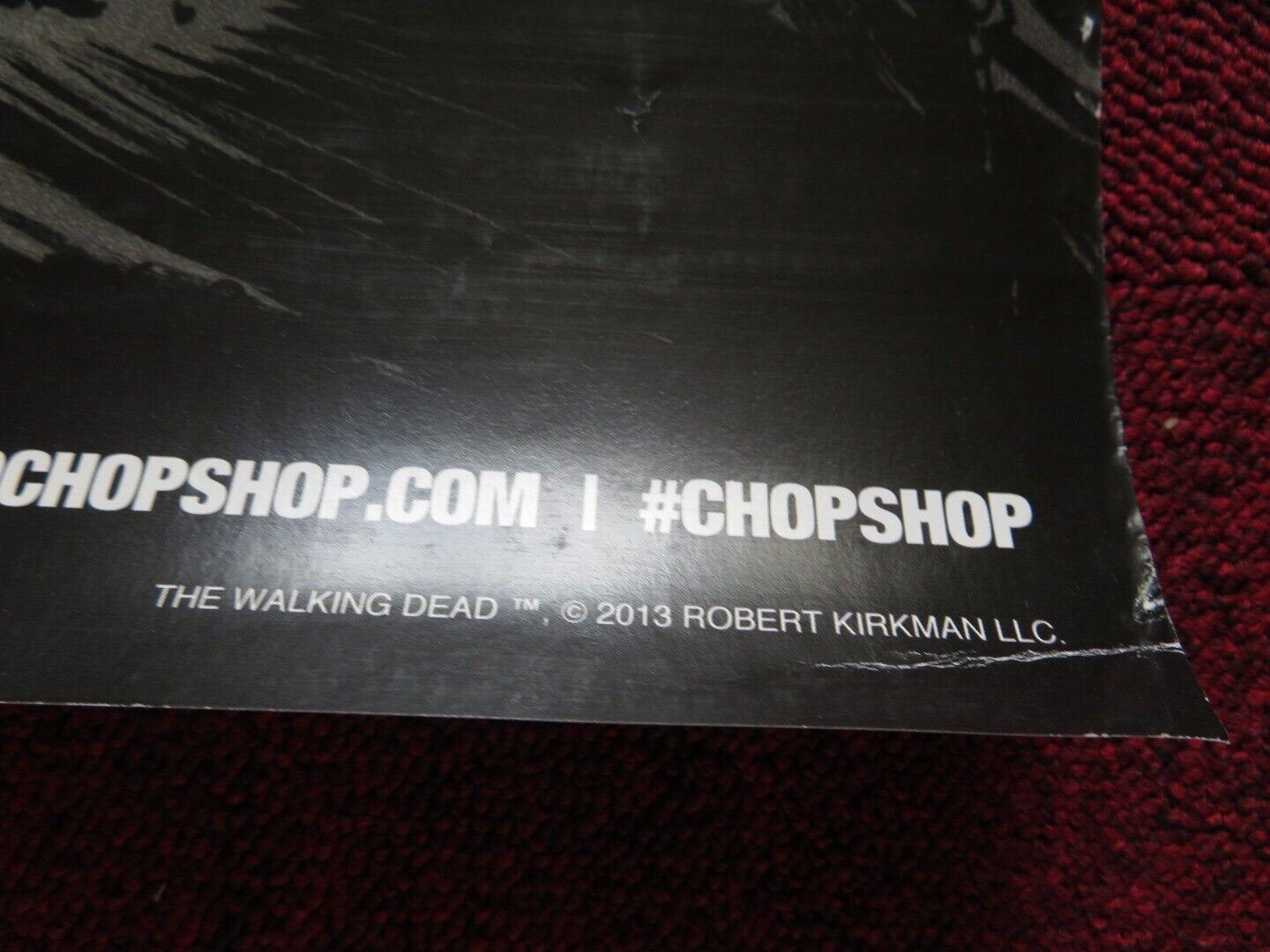 THE WALKING DEAD CHOP SHOP  U.S ROLLED  PROMO POSTER THE WALKING DEAD 2013