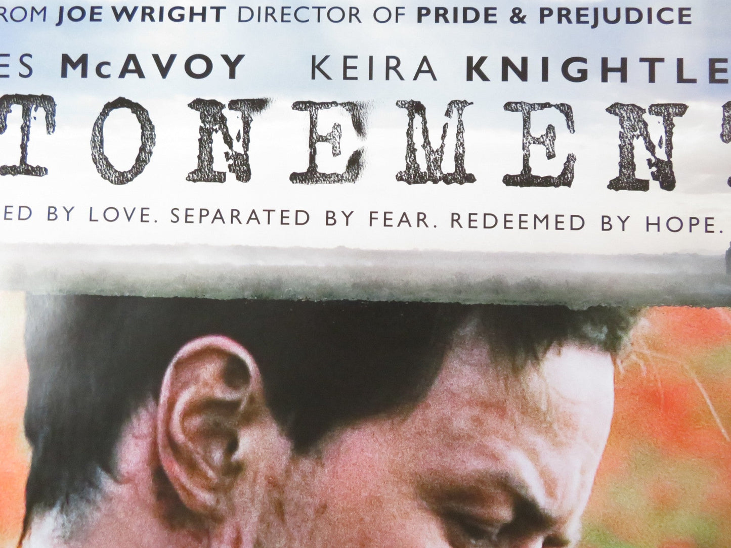 ATONEMENT UK ONE SHEET ROLLED POSTER KEIRA KNIGHTLEY JAMES MCAVOY 2007 Rendezvous Cinema Movie posters