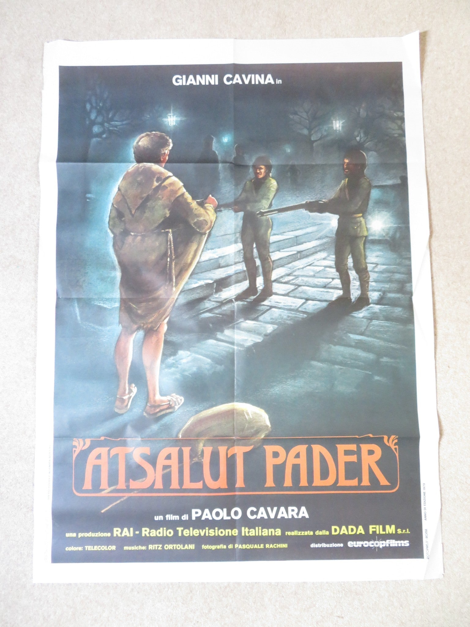 ATSALUT PADER ITALIAN 2 FOGLIO POSTER GIANNI CAVINA CLAUDIO BIGAGLI 1979 Rendezvous Cinema Movie posters