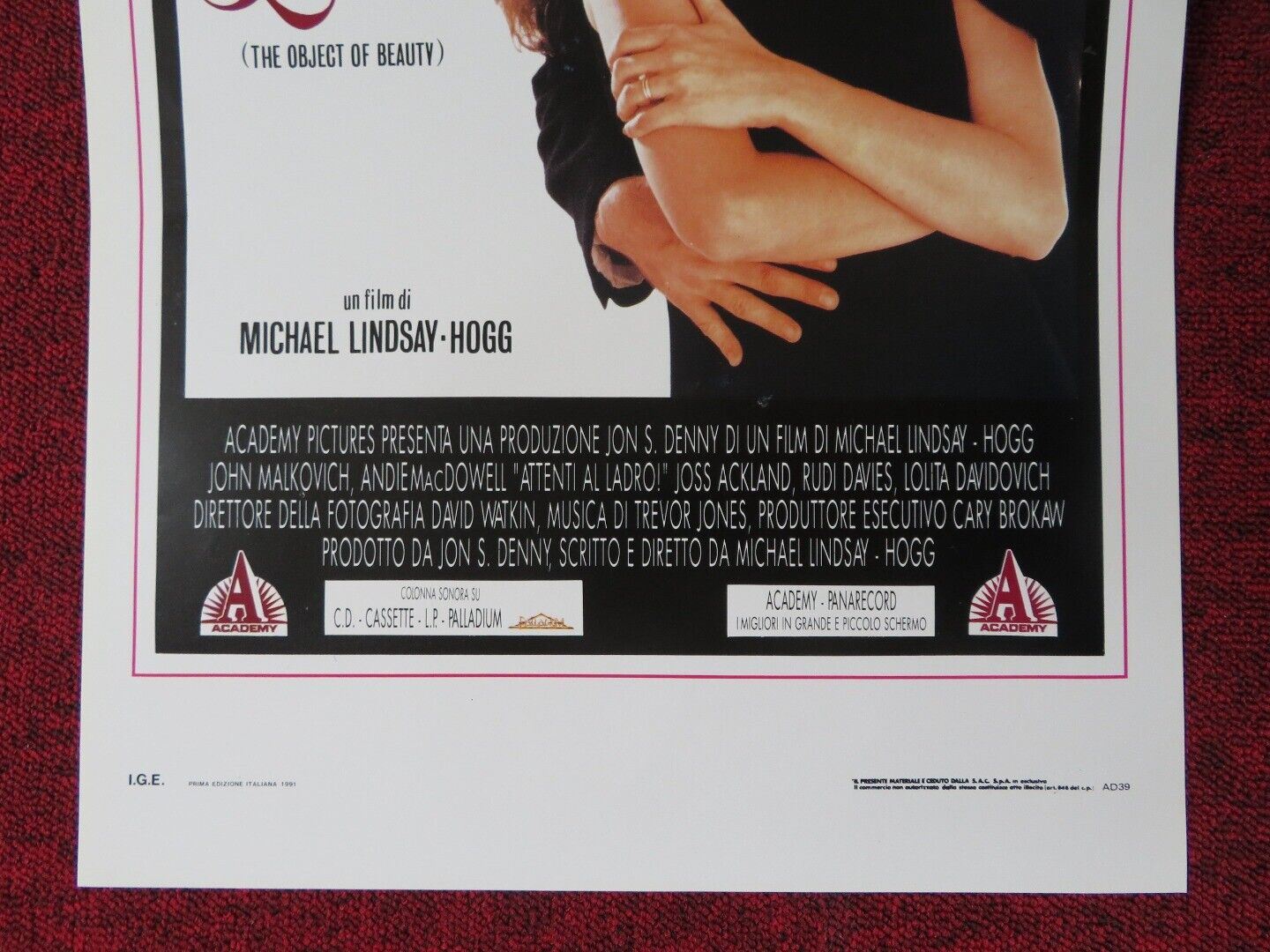 ATTENTI AL LADRO! ITALIAN LOCANDINA (27.5"x13") POSTER JOHN MALKICICH 1991 Movie posters