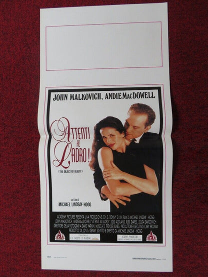 ATTENTI AL LADRO! ITALIAN LOCANDINA (27.5"x13") POSTER JOHN MALKICICH 1991 Movie posters