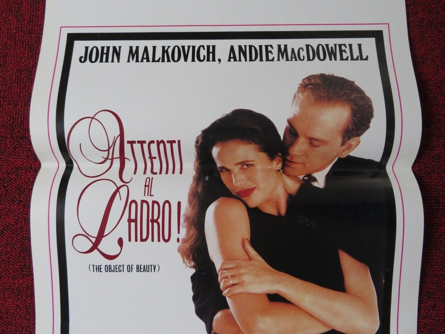 ATTENTI AL LADRO! ITALIAN LOCANDINA (27.5"x13") POSTER JOHN MALKICICH 1991 Movie posters