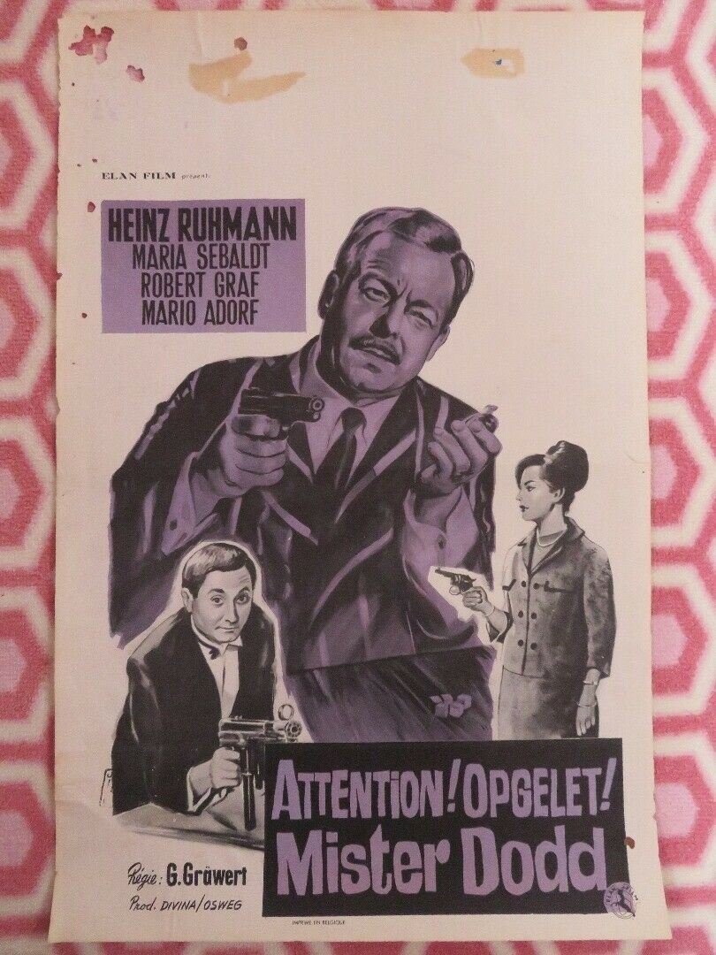 ATTENTION! OPGELET! MISTER DODD BELGIUM (21"x 14") POSTER HEINZ RUHMANN 1964 Movie posters