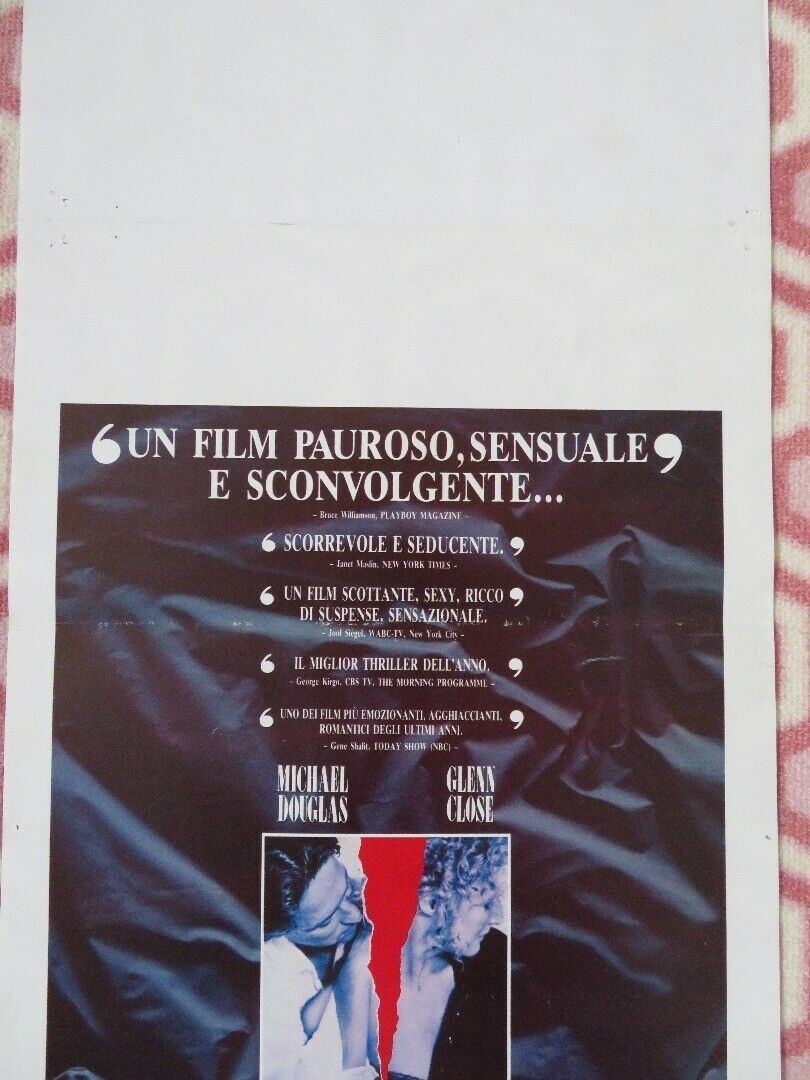 ATTRAZIONE FATALE/ Fatal Attraction ITALIAN LOCANDINA (27.5"x 13") POSTER 1987 Movie posters