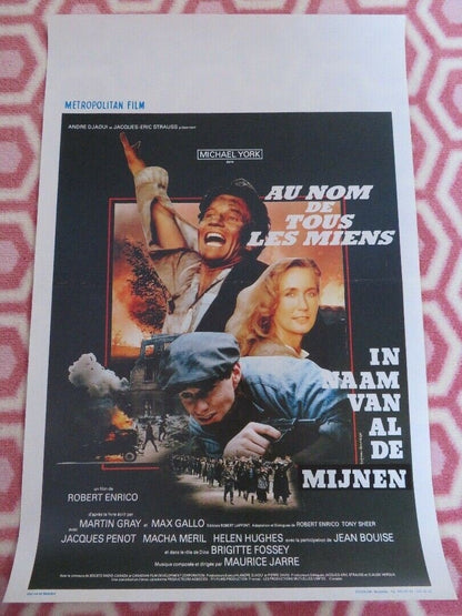 AU NOM DE TOUS LES MIENS / For Those I Loved BELGIUM (21.5"x14.5") POSTER 1983 - Rendezvous Cinema