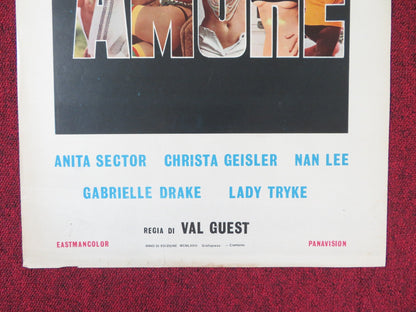 AU PAIR GIRLS ITALIAN LOCANDINA POSTER ASTRID FRANK JOHNNY BRIGGS 1972 Rendezvous Cinema Movie posters