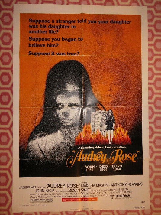 AUDREY ROSE US ONE SHEET POSTER MARSHA MASON ANTHONY HOPKINS 1977 Movie posters