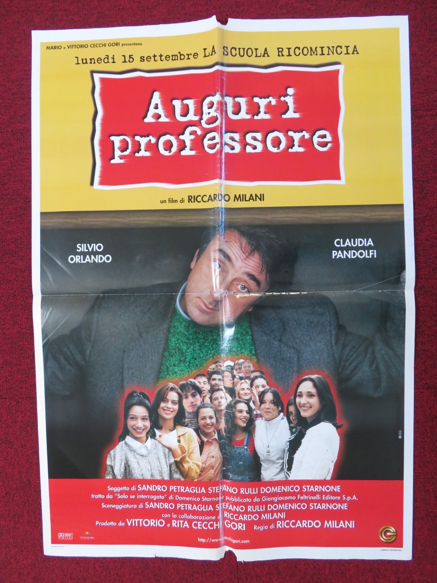AUGURI PROFESSORE ITALIAN FOGLIO POSTER SILVIO ORLANDO CLAUDIA PANDOLFI 1997 Rendezvous Cinema Movie posters