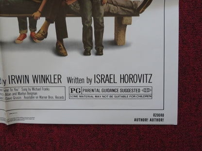 AUTHOR! AUTHOR! FOLDED US ONE SHEET POSTER AL PACINO DYAN CANNON 1982 Rendezvous Cinema Movie posters