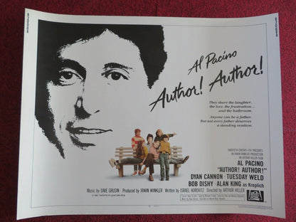 AUTHOR! AUTHOR! US HALF SHEET (22"x 28") POSTER AL PACINO 1982 Movie posters