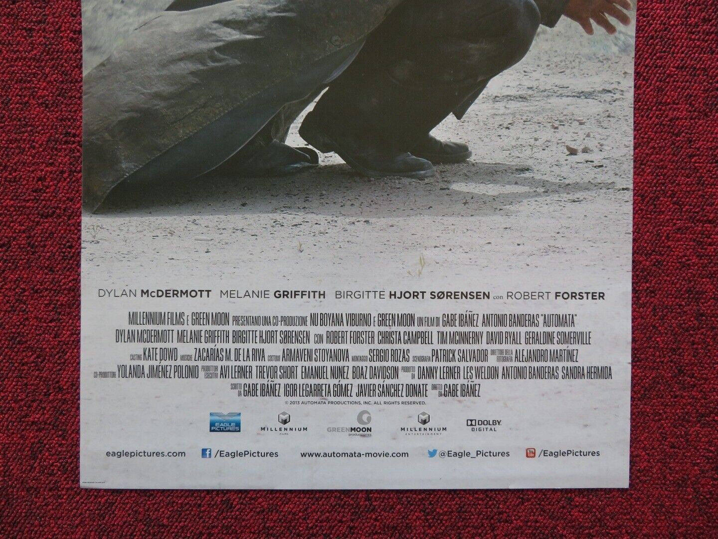 AUTOMATA ITALIAN LOCANDINA (27"x12.5") POSTER ANTONIO BANDERAS 2013 - Rendezvous Cinema