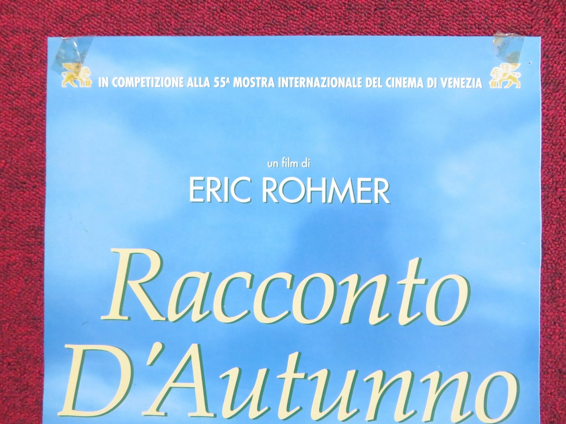 AUTUMN TALE ITALIAN LOCANDINA POSTER BEATRIC ROMAND MARIE RIVIERE 1998 Rendezvous Cinema Movie posters