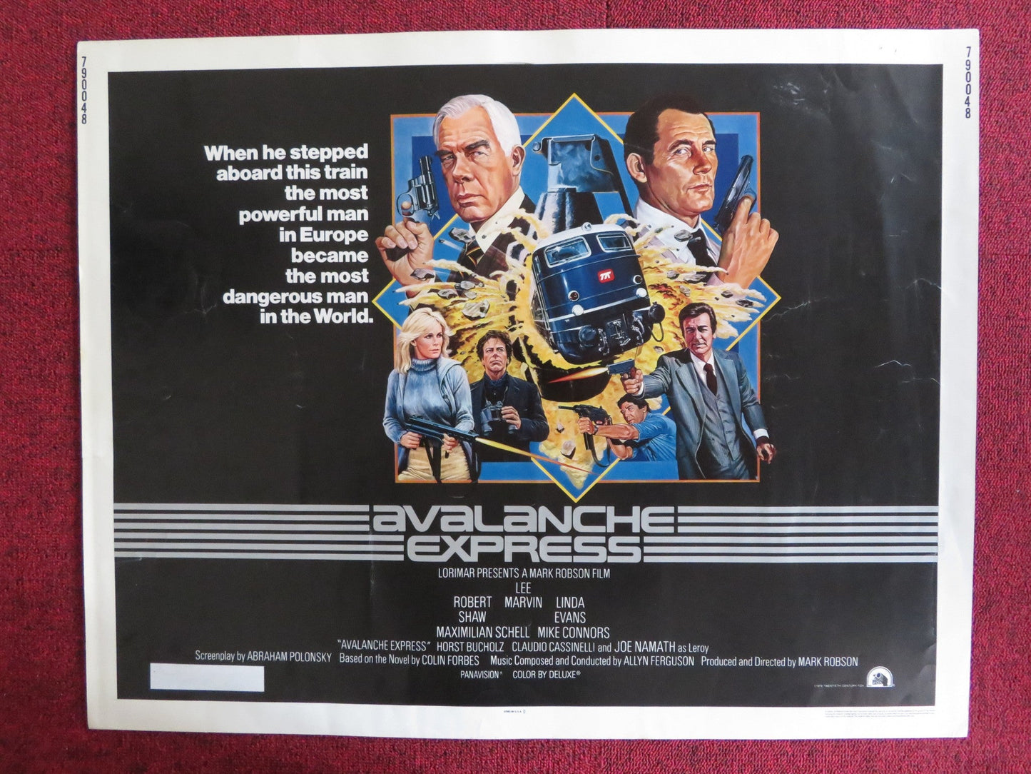AVALANCHE EXPRESS US HALF SHEET (22"x 28") POSTER LEE MARVIN ROBERT SHAW 1979 Rendezvous Cinema Movie posters