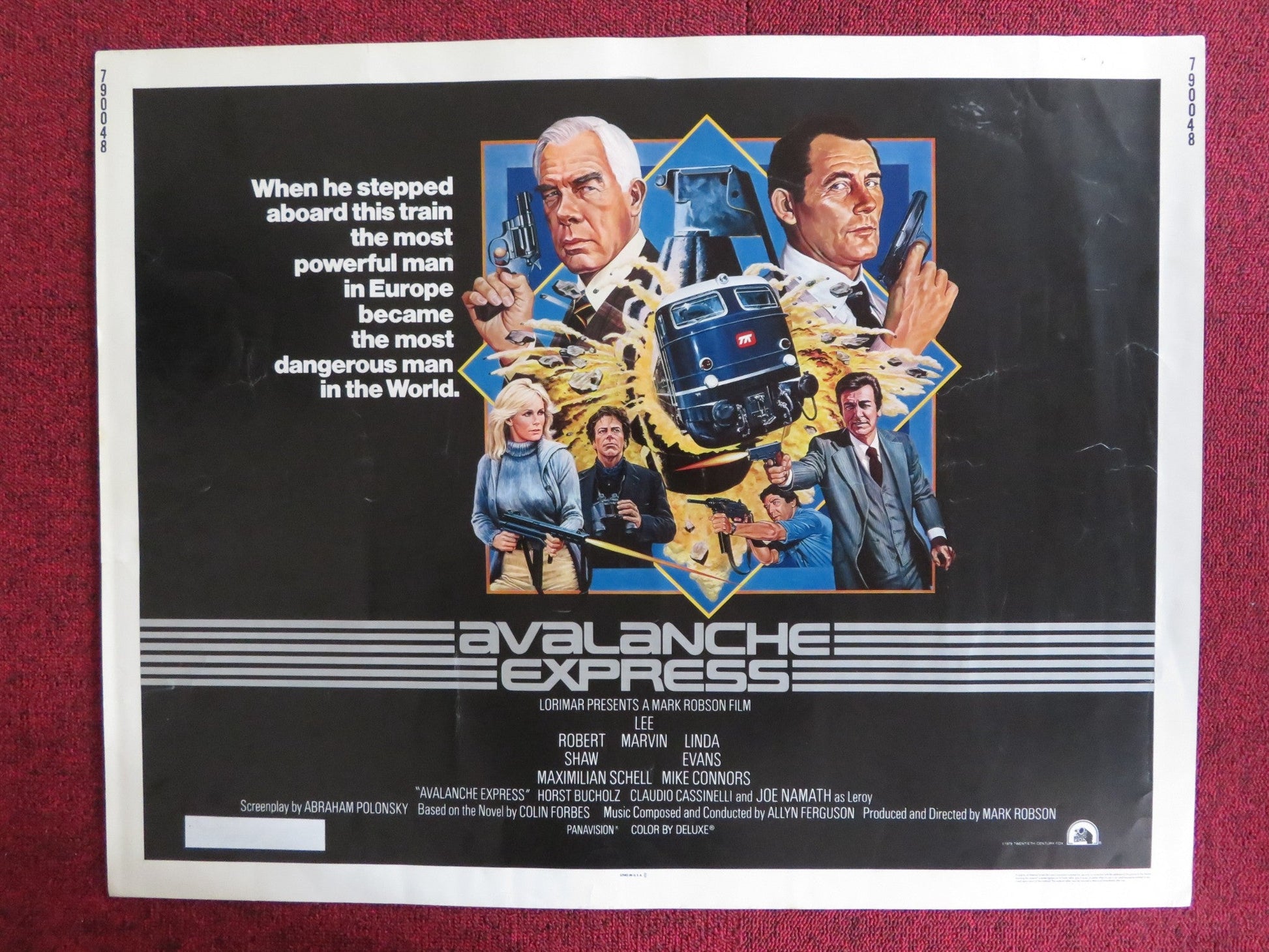 AVALANCHE EXPRESS US HALF SHEET (22"x 28") POSTER LEE MARVIN ROBERT SHAW 1979 Rendezvous Cinema Movie posters