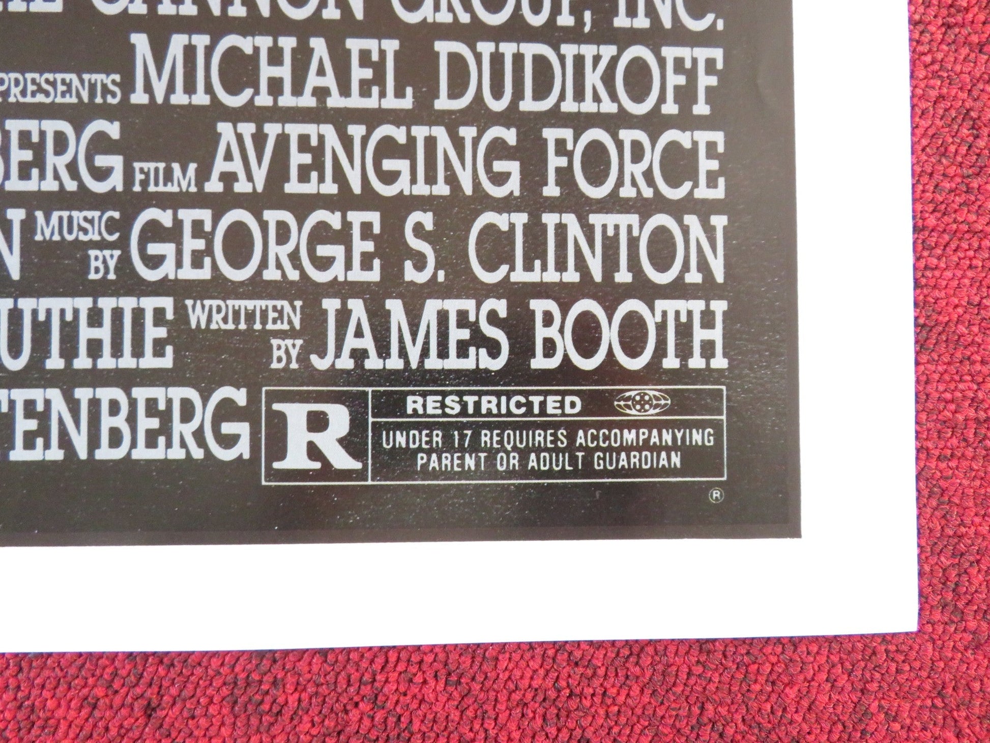 AVENGING FORCE FOLDED US ONE SHEET POSTER CANNON MICHAEL DUDIKOFF 1986 Rendezvous Cinema Movie posters