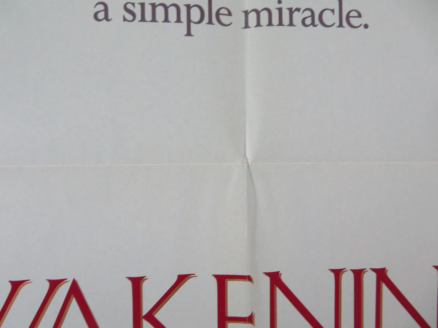 AWAKENINGS - B FOLDED US ONE SHEET POSTER ROBERT DE NIRO ROBIN WILLIAMS 1990 Rendezvous Cinema Movie posters