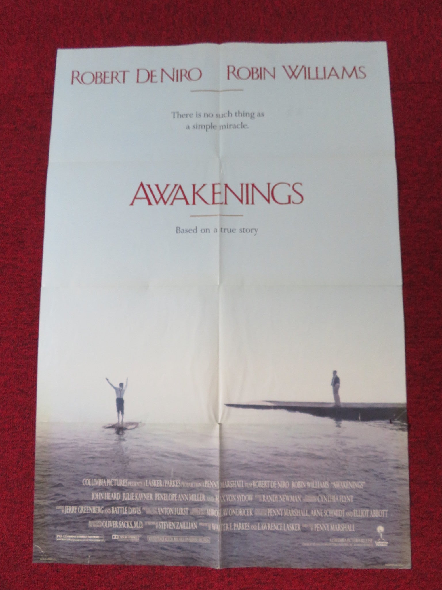 AWAKENINGS - B FOLDED US ONE SHEET POSTER ROBERT DE NIRO ROBIN WILLIAMS 1990 Rendezvous Cinema Movie posters