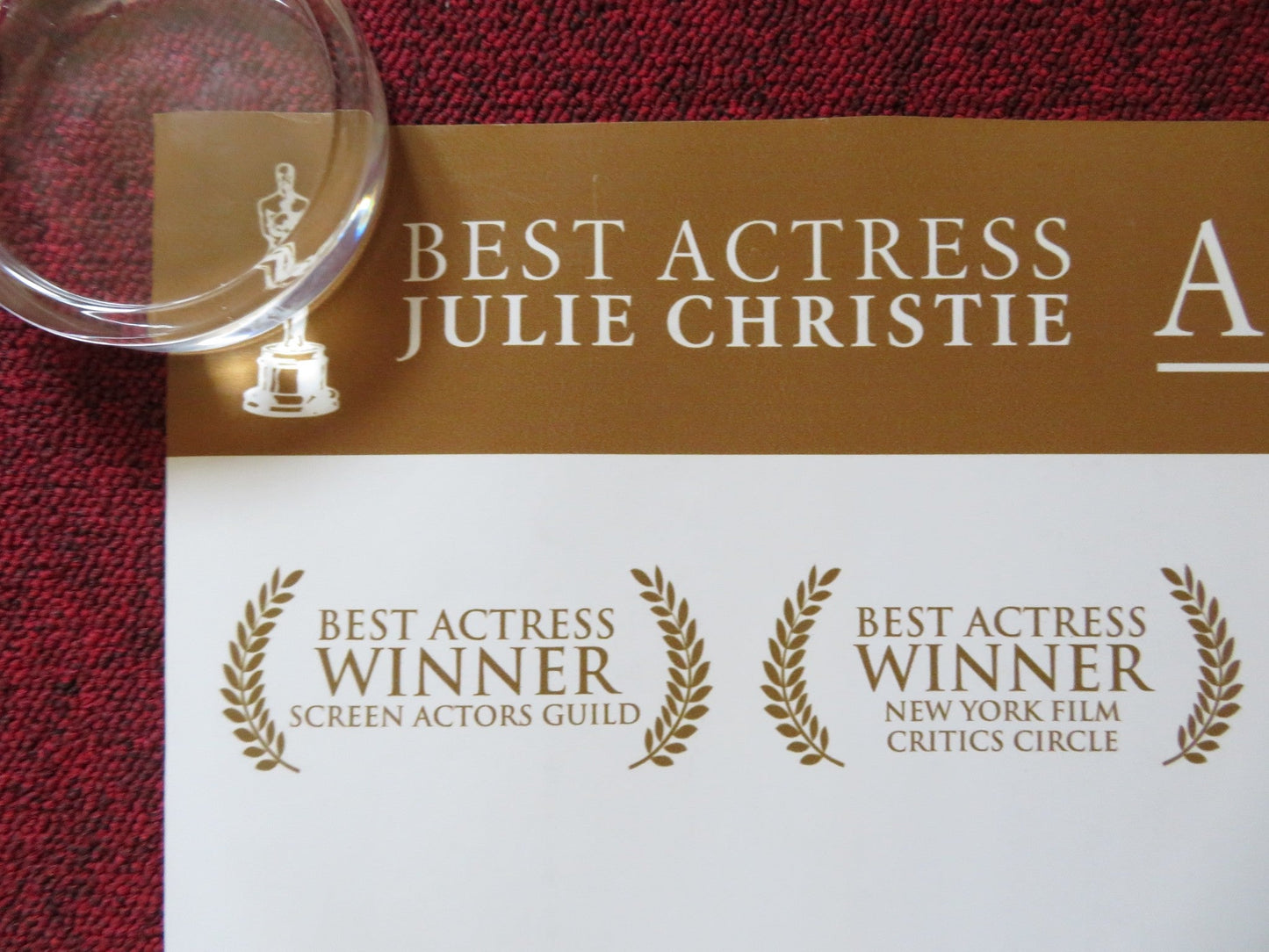 AWAY FROM HER UK QUAD (30"x 40") ROLLED POSTER GORDON PINSENT J. CHRISTIE 2006 Rendezvous Cinema Movie posters