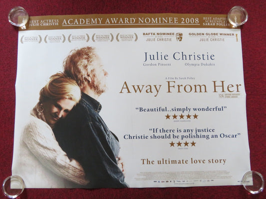 AWAY FROM HER UK QUAD (30"x 40") ROLLED POSTER GORDON PINSENT J. CHRISTIE 2006 Rendezvous Cinema Movie posters