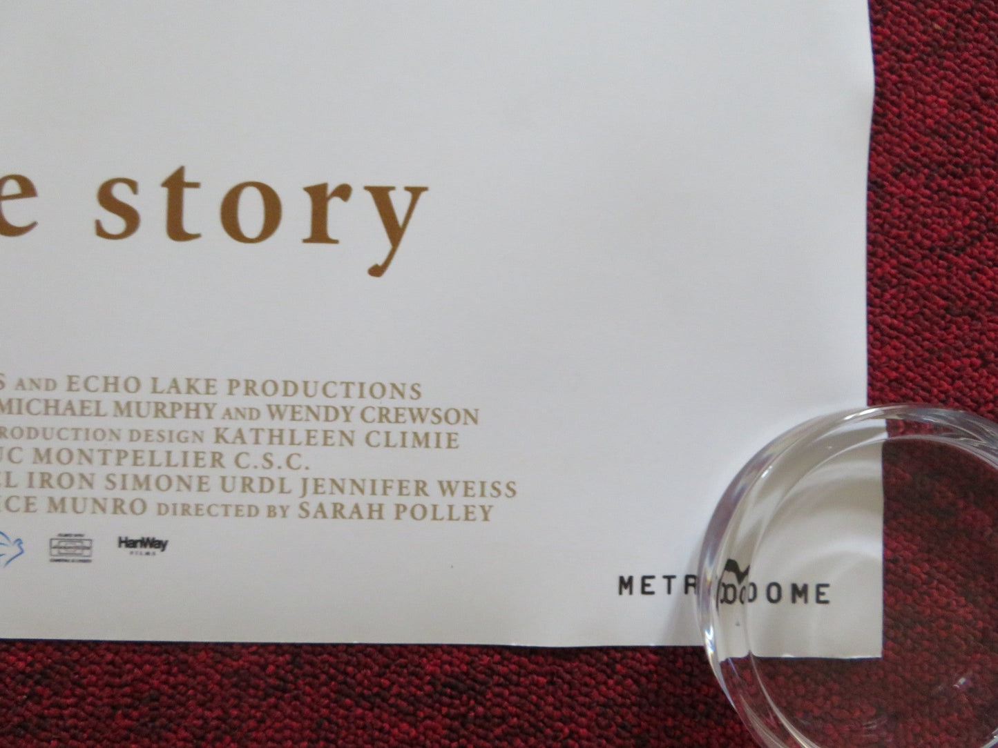 AWAY FROM HER UK QUAD (30"x 40") ROLLED POSTER GORDON PINSENT J. CHRISTIE 2006 Rendezvous Cinema Movie posters