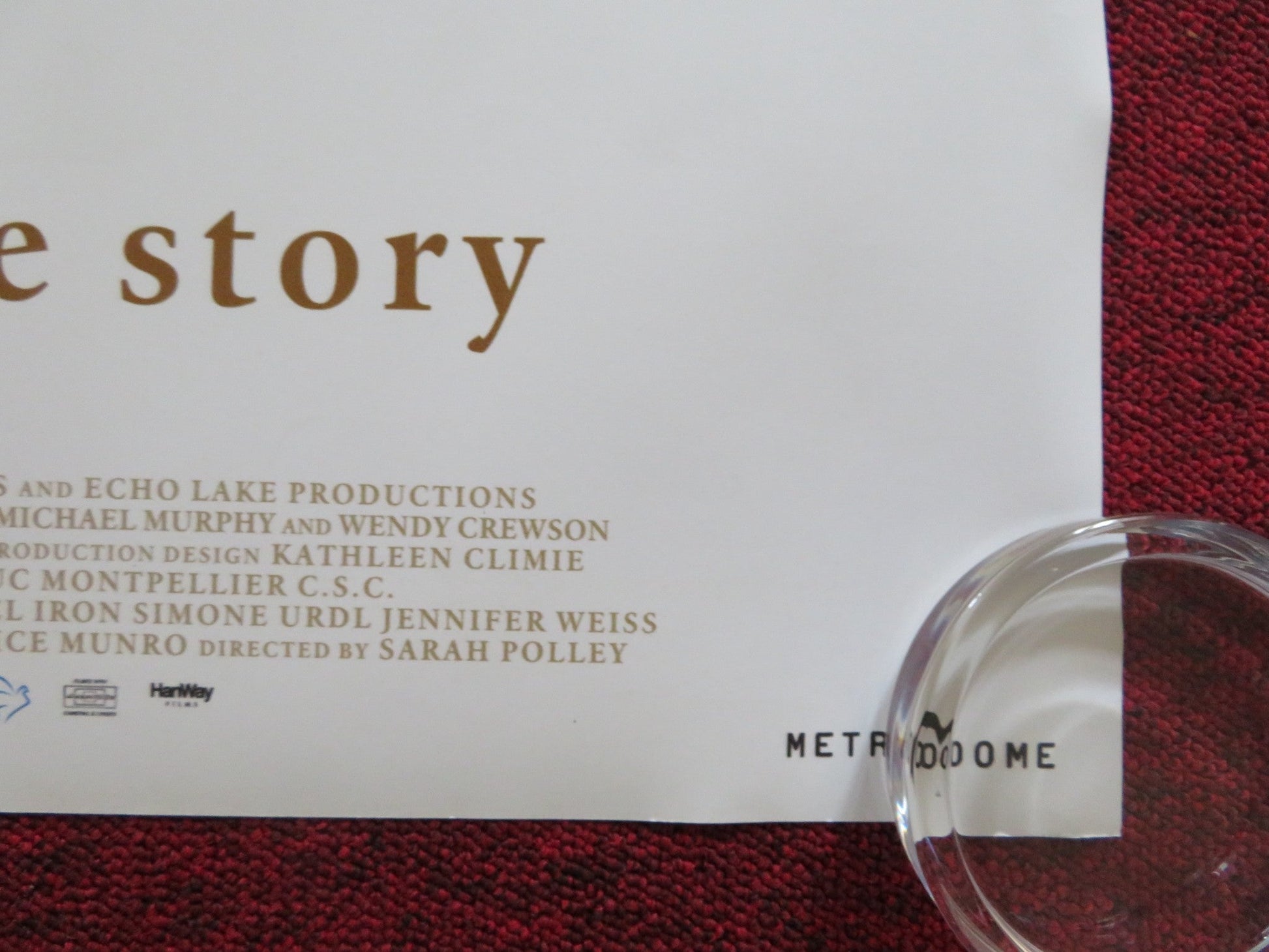 AWAY FROM HER UK QUAD (30"x 40") ROLLED POSTER GORDON PINSENT J. CHRISTIE 2006 Rendezvous Cinema Movie posters