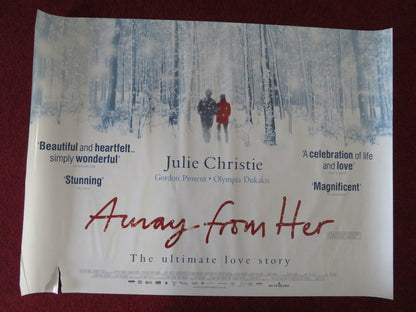 AWAY FROM HER UK QUAD (30"x 40") ROLLED POSTER JULIE CHRISTIE G. PINSENT 2006 Rendezvous Cinema Movie posters