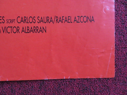 AY, CARMELA UK QUAD POSTER CARMEN MAURA ANDRES PAJARES 1990 Movie posters