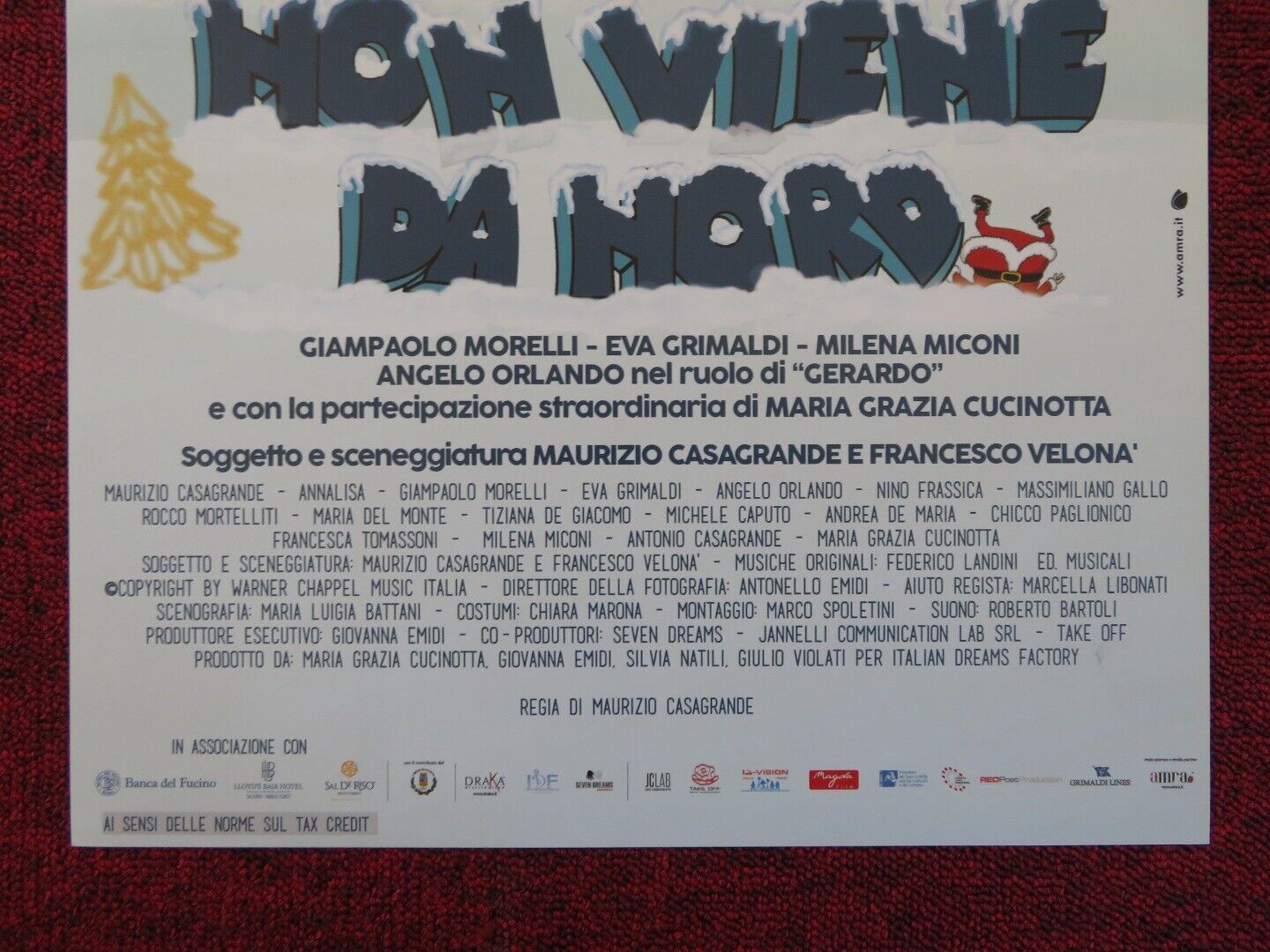 BABBO NATALE NON VIENE DA NORD ITALIAN LOCANDINA (27.5"x13") POSTER 2015 Rendezvous Cinema Movie posters