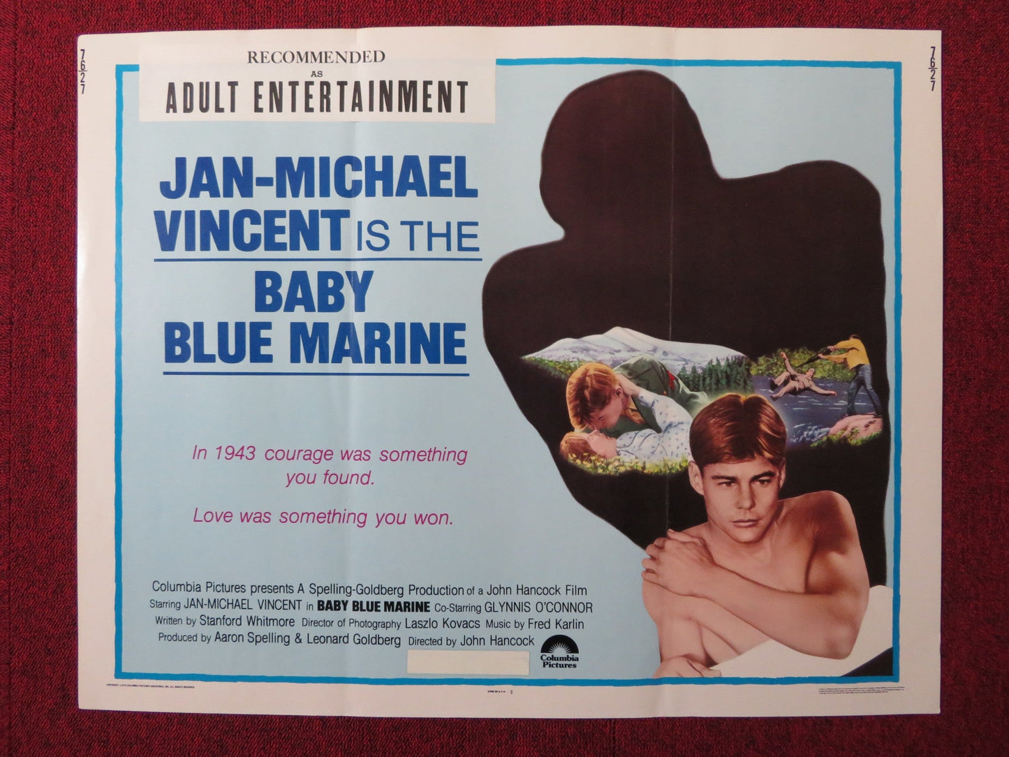 BABY BLUE MARINE US HALF SHEET (22"x 28") POSTER JAN - MICHAEL VINCENT 1976 Rendezvous Cinema Movie posters