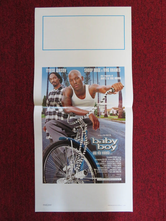 BABY BOY ITALIAN LOCANDINA POSTER SNOOP DOGG VING RHAMES 2001 Rendezvous Cinema Movie posters