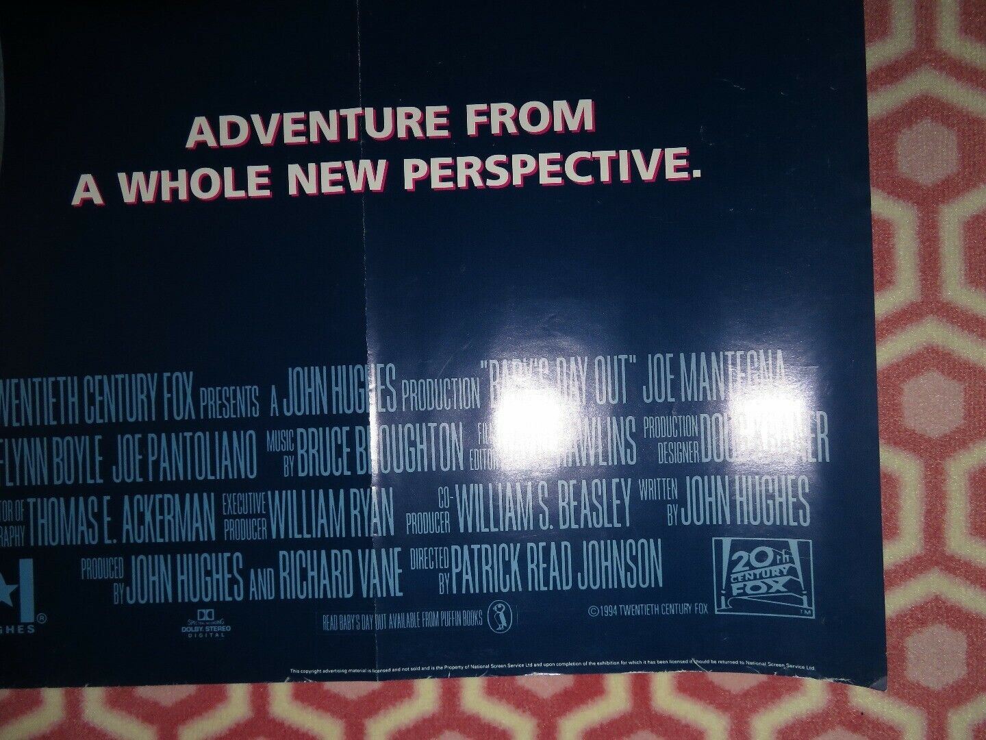 BABY'S DAY OUT QUAD (30"x 40") ROLLED POSTER - B JOHN HUGHES JOE MANTAGNA 1994 Movie posters