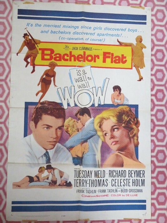 BACHELOR FLAT US ONE SHEET POSTER TERRY THOMAS TUESDAY WELD 1961 Movie posters