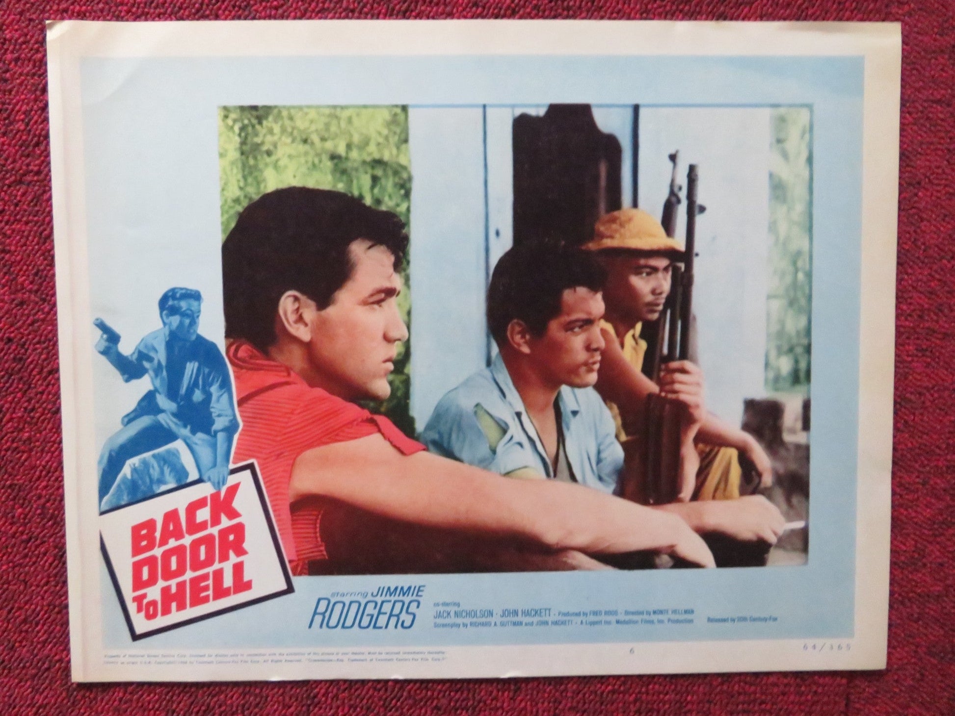 BACK DOOR TO HELL US LOBBY CARD SET JIMMIE RODGERS JACK NICHOLSON 1964 Rendezvous Cinema Movie posters